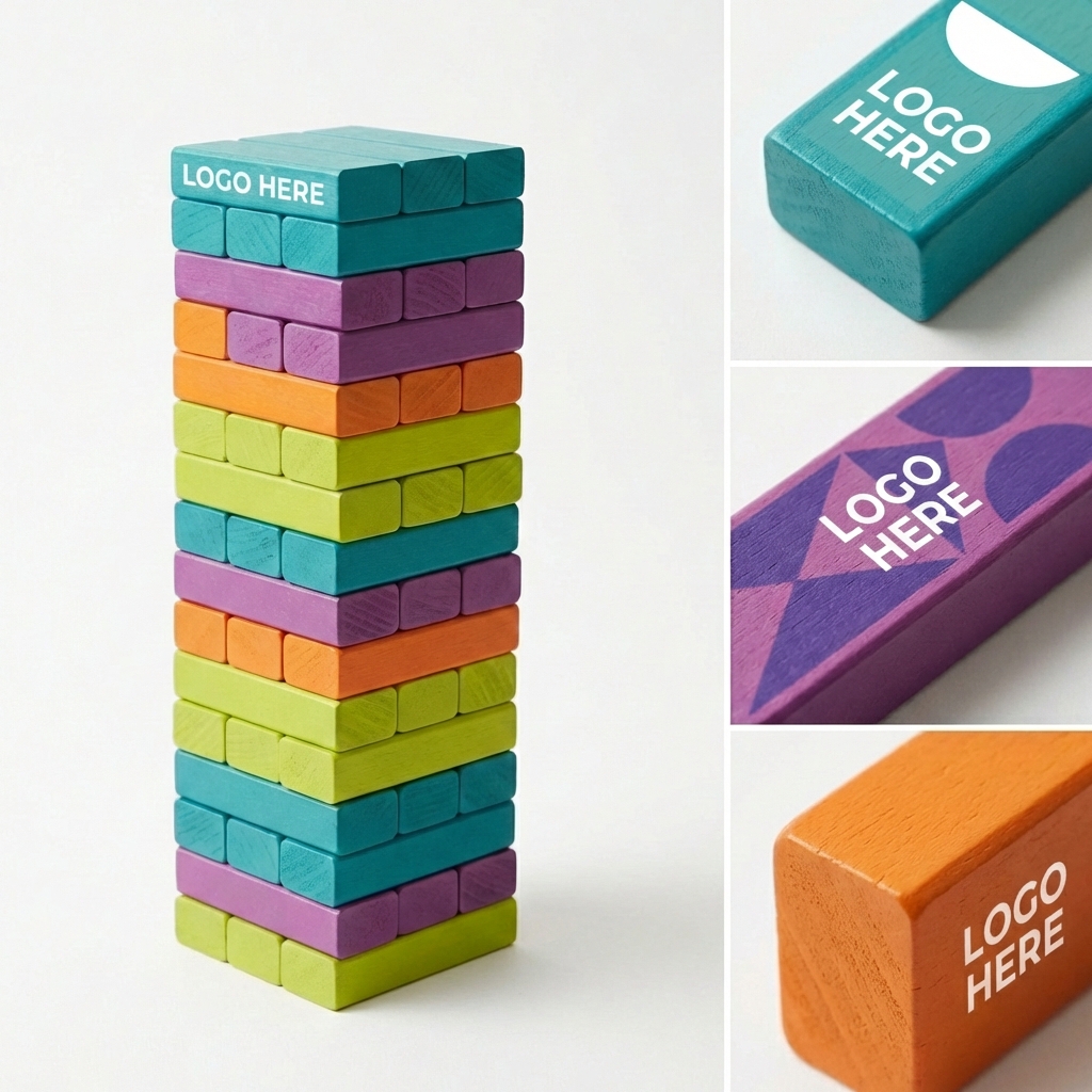 Classic Wooden Block Stacking Game